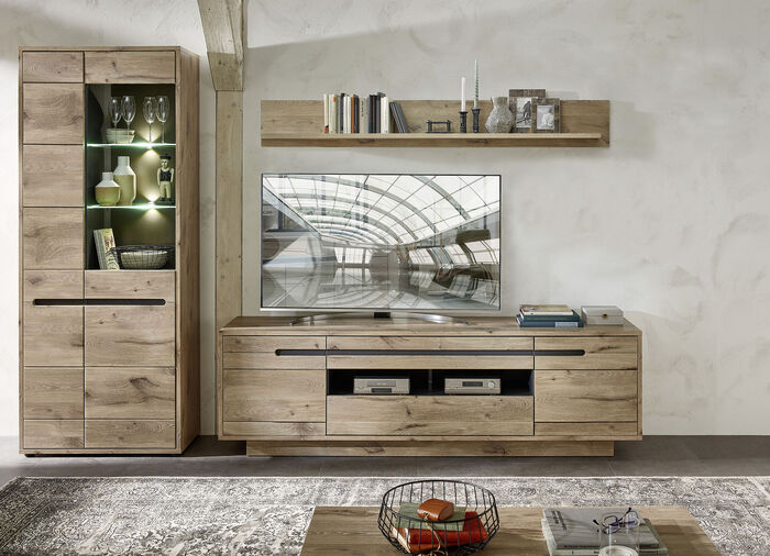 Wohnwand mit LED-Beleuchtung WILDEICHE