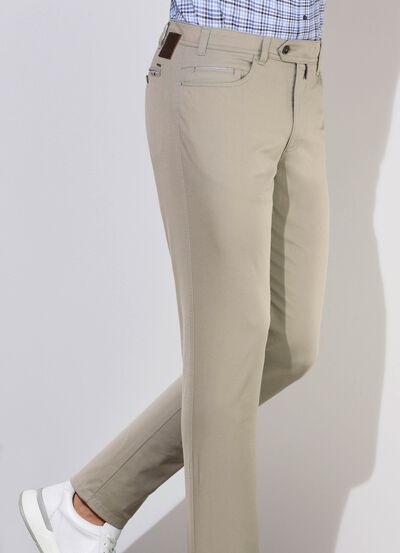 &laquo;Br&uuml;hl&raquo;-Hose mit Bund&uuml;bertritt in 3 Farben 