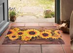 Fussmatte mit Sonennblumen-Motiv 