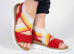 FLORETT Leder Sandalette ROT