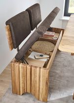 Bankgruppe mit Gestell aus massiver, ge&ouml;lter Eich 