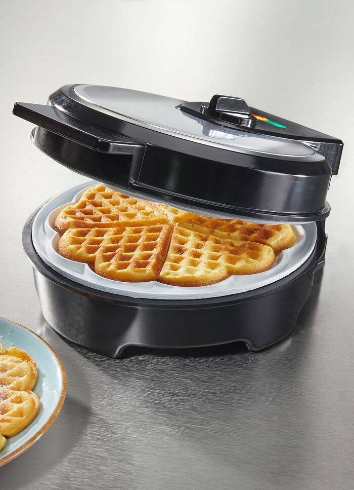 Waffeleisen f&uuml;r d&uuml;nne und dicke Waffeln in nur 2&ndash;3 Minuten 