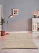 Handgewebte Brücken und Teppiche aus 100% Schurwolle GRAUBEIGE