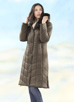 Mantel mit Reißverschluss-Seitenschlitzen KAFFEEBRAUN