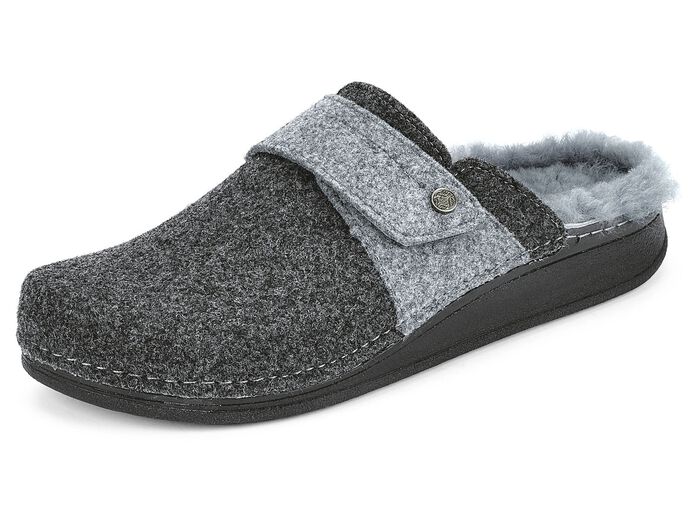 Mubb Pantoffel mit Klettverschluss ANTHRAZIT
