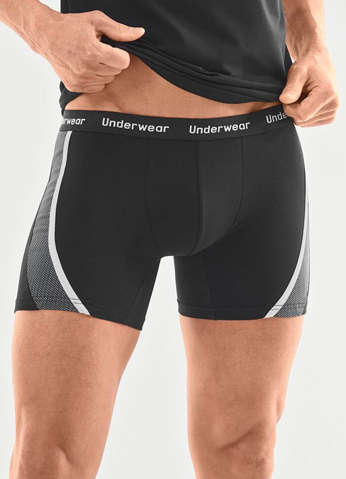 Dreierpack Pants mit bedruckten Eins&auml;tzen 