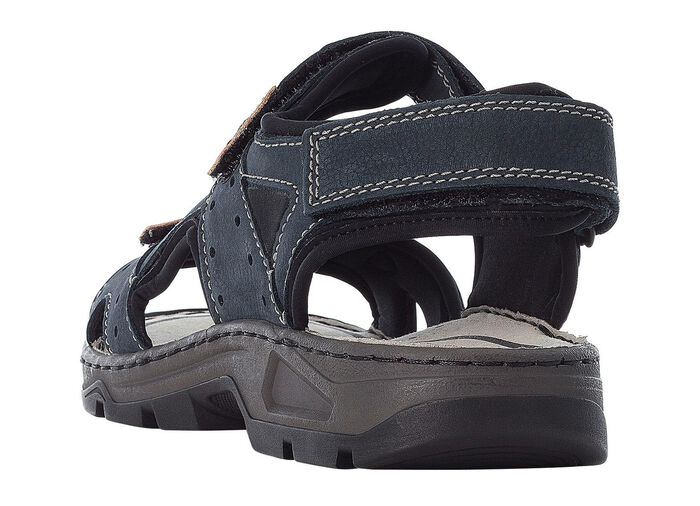 Rieker, klassische Herren-Trekkingsandalen, aus Leder DUNKELBLAU