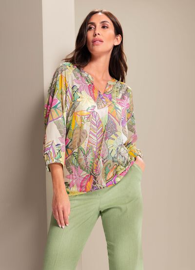 Tunika mit elastischen Abschl&uuml;ssen 