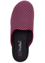 Zweierpack Pantoffeln aus gepunktetem Textilmaterial 1x BORDEAUX 1x SCHWARZ