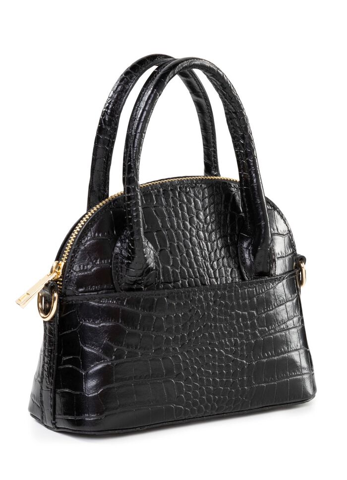 Laurina Mini-Tasche mit Reptilpr&auml;gung 