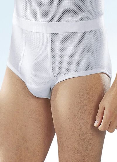 Pfeilring Dreierpack Slips aus Doppelripp mit Eingriff, weiß - 