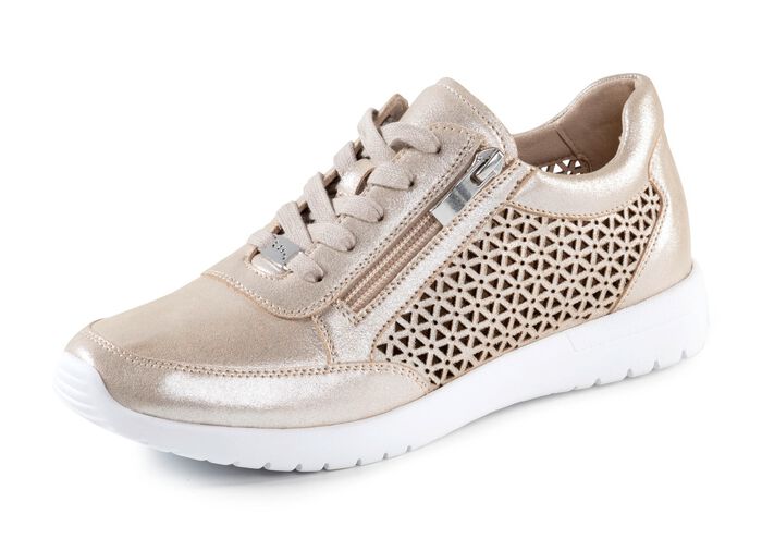 ELENA EDEN, sommerliche Damen-Sneaker, Weite G, mit herausnehmbarem Fussbett MATTGOLD