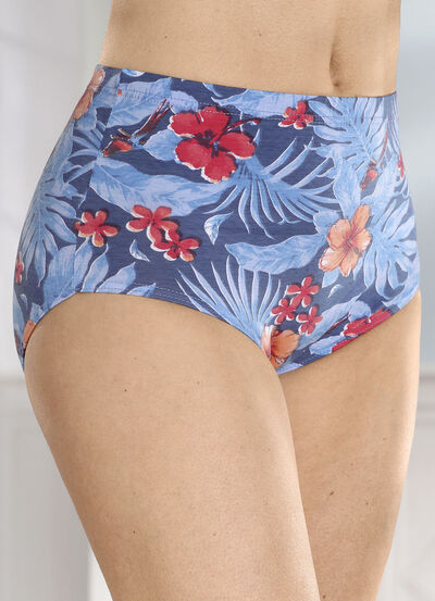 Laurina Viererpack Slips mit Floraldessin 