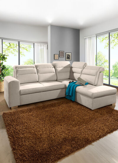 Polstermöbel mit Bettfunktion und Bettkasten  Polstermöbel mit Bettfunktion und Bettkasten