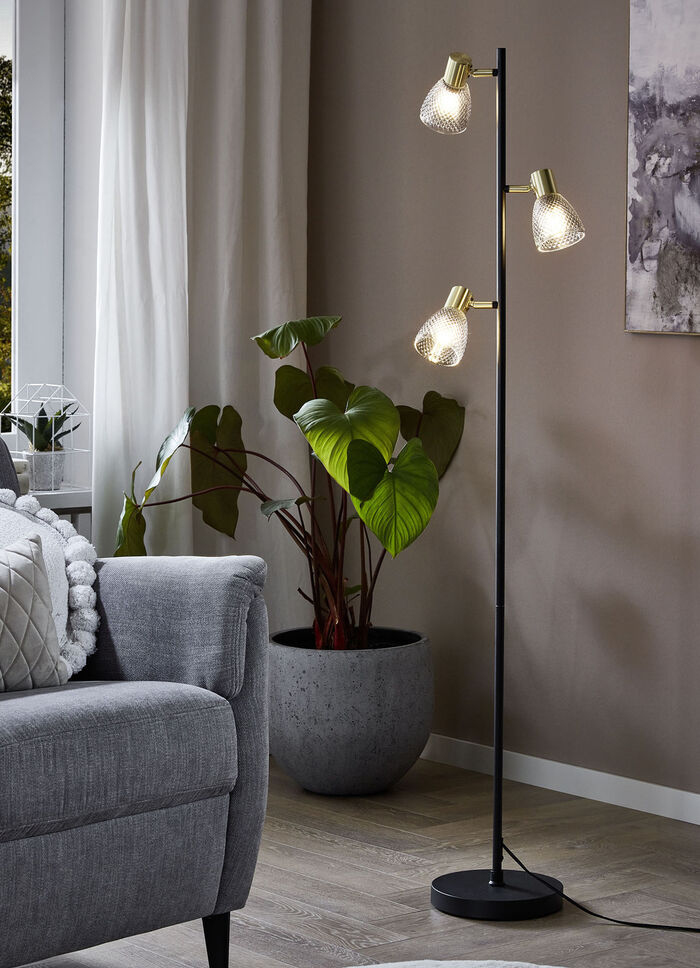 Moderne Stehlampe, 3-flammig 