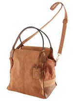 Collezione Alessandro Tasche aus teilweise reptilgepr&auml;gtem Veloursmaterial 