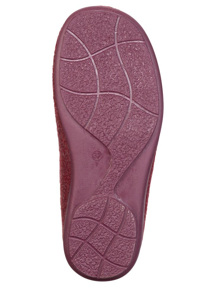 Laurina, klassiche Damen-Hausschuhe, mit herausnehmbarem Fussbett BORDEAUX