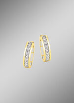 Schicke Klappcreolen mit 20 Brillanten 