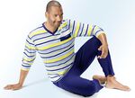 Zweierpack Pyjamas mit V-Ausschnitt und Brusttasche  