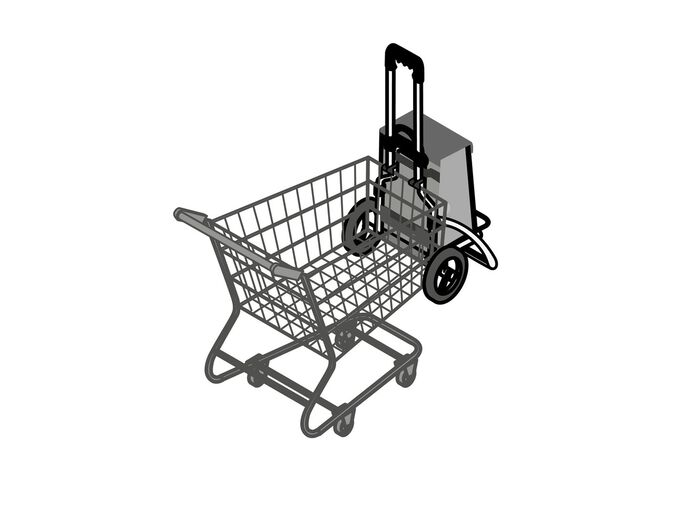 Leichter und leiser Einkaufsroller Royal Shopper BLAU