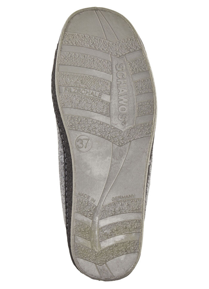 Atmungsaktive Damen-Hausschuhe, mit Reissverschluss GRAU-SCHWARZ