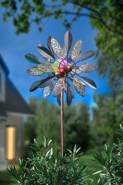 Solar-Windrad Mistral aus Metall 