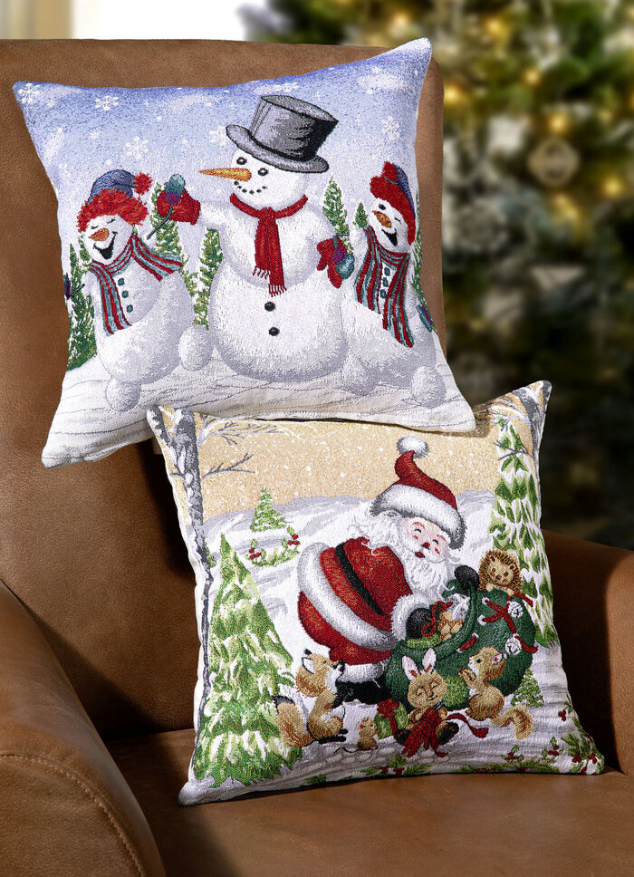 Kissenbezug aus Gobelin mit Reissverschluss BUNT