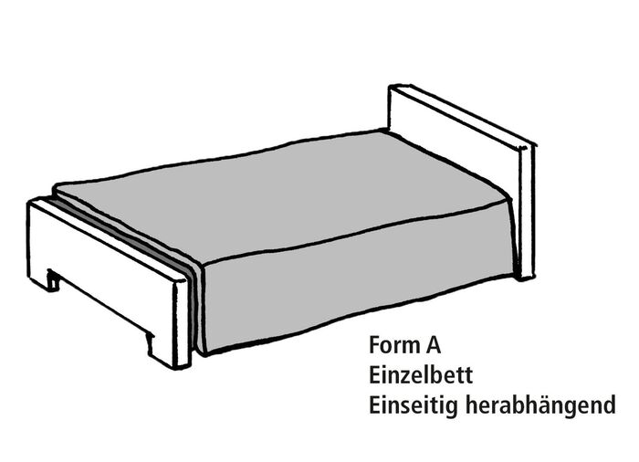 Beidseitig bedruckte Tagesdecke mit Rosen Dessin BUNT