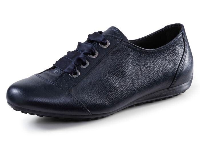 ELENA EDEN Schn&uuml;rschuh aus bestem Kalbleder DUNKELBLAU