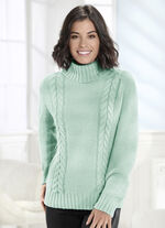 Pullover in Reiskornstrick MINT