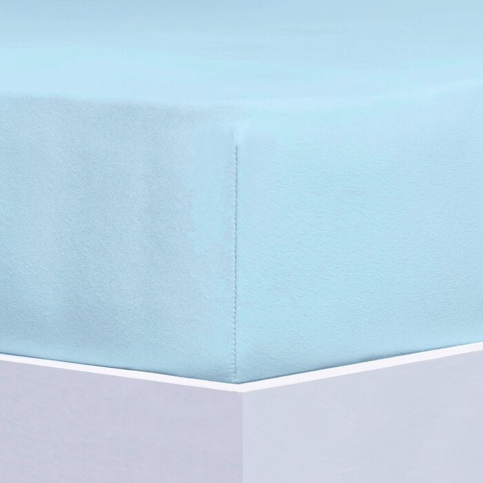 Jersey-Stretch-Elasthan-Spannbettt&uuml;cher Deluxe in hochwertiger Qualit&auml;t BLAU