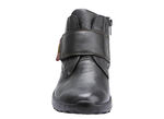 Waldläufer, bequeme Damen-Stiefeletten, Weite H, mit herausnehmbarem Fussbett SCHWARZ-ROT