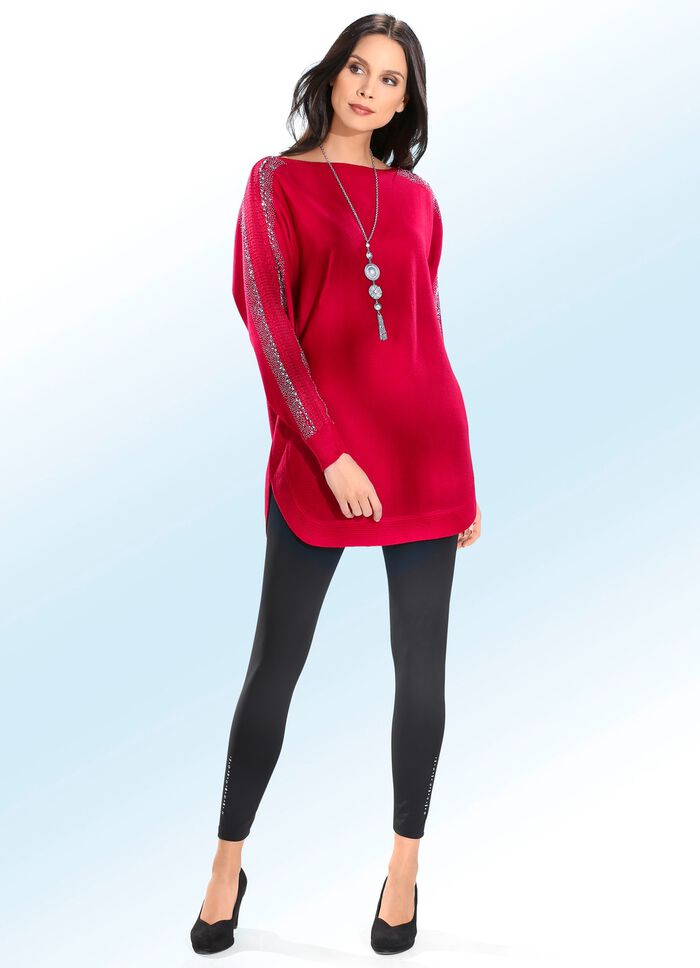 Leggings mit edel gl&auml;nzendem Ziermotiv 