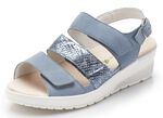 Waldl&auml;ufer Sandale im interessanten Material-Mix BLEU