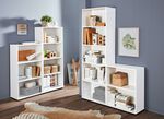 Klassische Regal-Serie mit Kunststofffüssen WEISS