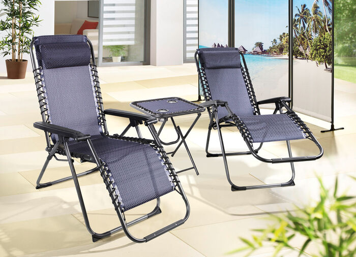 Praktisches, 3-teiliges Relax-Set zum Super-Preis SCHWARZ-BLAU