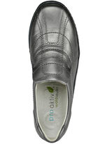 Waldläufer, bequeme Damen-Slipper, Weite H, mit herausnehmbarem Fussbett ALTSILBER