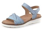 ELENA EDEN, modische Damen-Sandale, Weite H, mit herausnehmbarem Fussbett BLEU