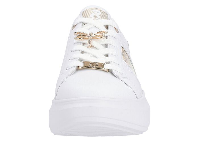 Sneaker mit Libellen-Metallschmuck WEISS-GOLD