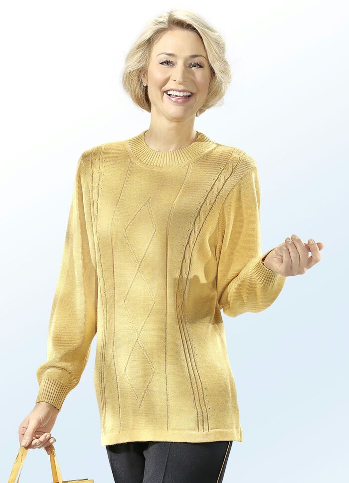 Pullover mit Strukturmuster MESSING