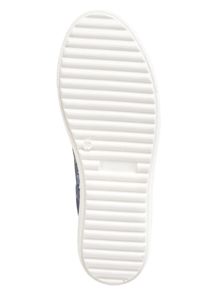 ELENA EDEN Schnürschuh aus effektvoll bedrucktem Nubukleder BLAU