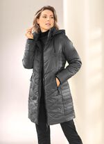 Kurzmantel mit 2-Wege-Reißverschluss GRAFIT