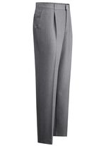 &laquo;Klaus Modelle&raquo;-Hose mit Bundfalten in 3 Farben MITTELGRAU MELIERT