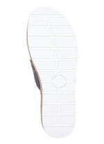 ELENA EDEN, bequeme Damen-Pantoletten, Weite G, mit herausnehmbarem Fussbett BLAU-WEISS-ROT