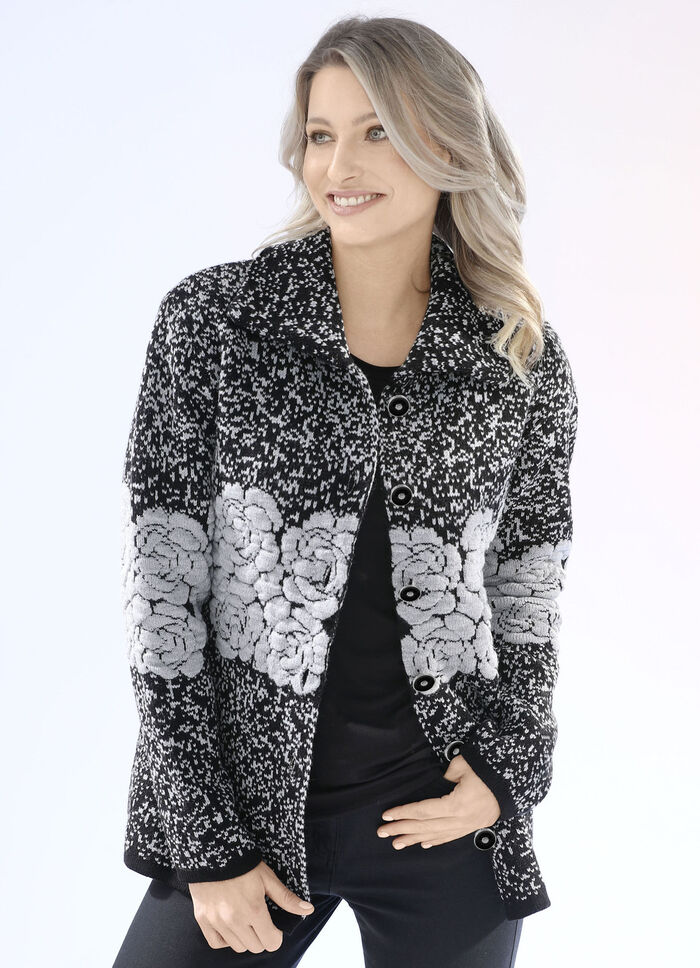 Strickjacke in Strickmix