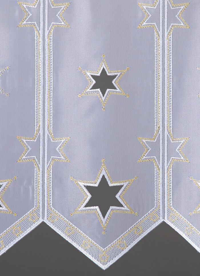 Edler Kurzstore mit Plauener Stickerei 