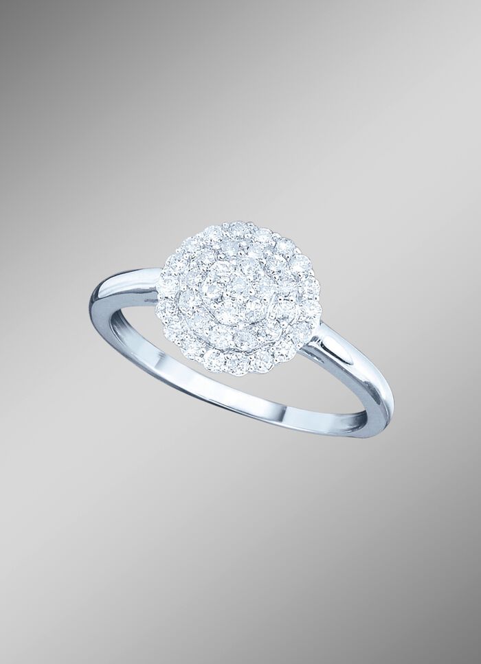 Hochwertig ausgefasster Damenring mit Brillanten 