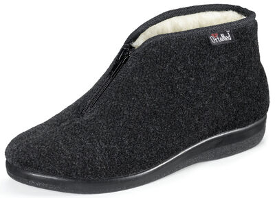 Reissverschluss-Stiefelette aus weichem Textilmaterial 