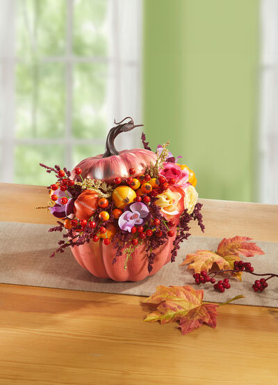 Herbstlicher Deko-Kürbis - 