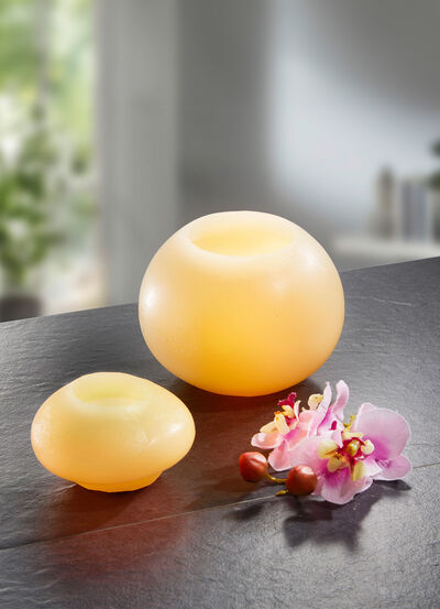 LED-Echtwachskerzen mit Flackereffekt, 2er Set - 